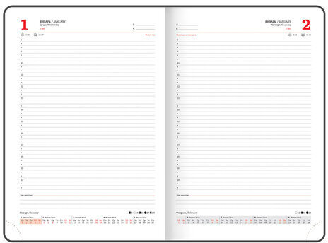 Ежедневник датированный 2025, БОЛЬШОЙ ФОРМАТ, 210х297 мм, А4, BRAUBERG "Favorite", под кожу, синий, 115733