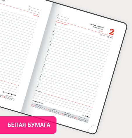 Ежедневник датированный 2025, А5, 138x213 мм, BRAUBERG "Control", под кожу, держатель для ручки, синий, 115845