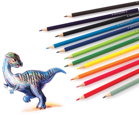 Карандаши цветные ЮНЛАНДИЯ "МИР ЖИВОТНЫХ", 18 цветов, классические заточенные, 181384