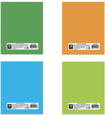 Тетрадь А5, 48 л., STAFF, клетка, офсет №2 ЭКОНОМ, обложка картон, "ВРЕМЕНА ГОДА", 402323