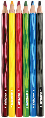 Карандаши с многоцветным грифелем МЯГКИЕ ЮНЛАНДИЯ "MAGIC", НАБОР 6 штук (24 цвета), утолщенные, 181791