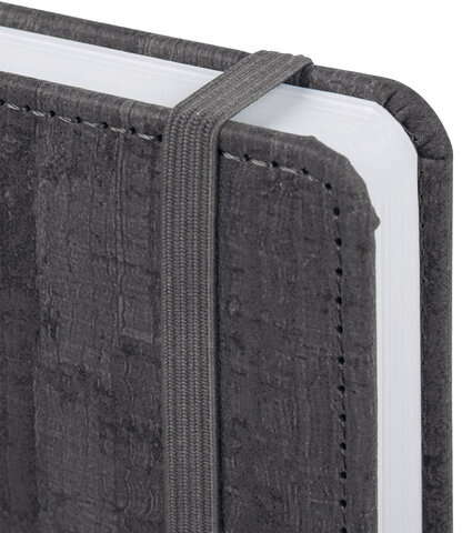 Ежедневник датированный 2024 А5 138x213 мм BRAUBERG "Wood", под кожу, держатель для ручки, серый, 114901