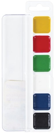 Краски акварельные ЮНЛАНДИЯ "ВЕСЕЛЫЙ ШМЕЛЬ", медовые, 6 цветов, КЛАССИЧЕСКИЕ, пластик, 191528