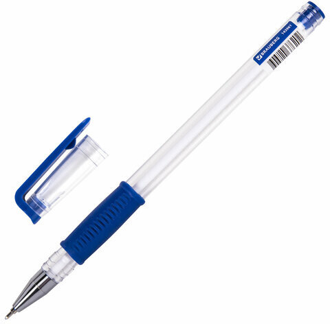 Ручка шариковая РОССИЯ "PATRIOT-GT", СИНЯЯ, корпус прозрачный, 0,7 мм, линия письма 0,35 мм, BRAUBERG, 143961