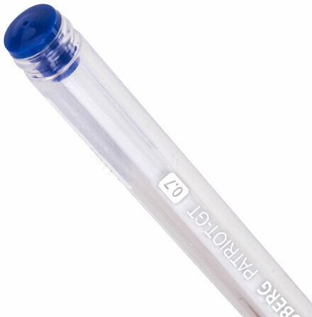 Ручка шариковая РОССИЯ "PATRIOT-GT", СИНЯЯ, корпус прозрачный, 0,7 мм, линия письма 0,35 мм, BRAUBERG, 143961