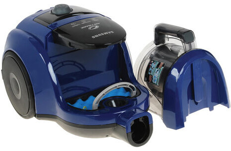 Пылесос SAMSUNG VCC4520S36/XEV, с контейнером, 1600 Вт, мощность всасывания 350 Вт, синий