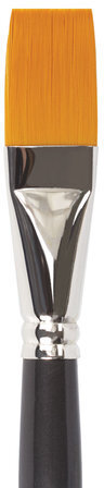 Кисть художественная проф. BRAUBERG ART CLASSIC, синтетика жесткая, плоская, № 26, длинная ручка, 200675