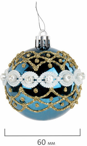 Шары ёлочные 12 шт., 6 см, "Frost Forest", пластик, бирюзовый/золото, ЗОЛОТАЯ СКАЗКА, 592176