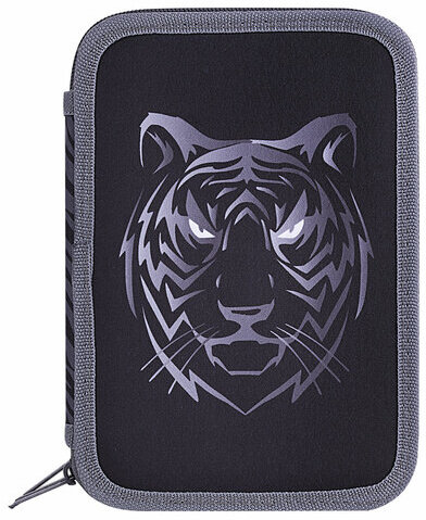 Пенал BRAUBERG, 3 отделения, полиэстер, 21х14 см, "Tiger", 271551