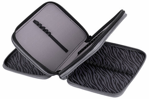 Пенал BRAUBERG, 3 отделения, полиэстер, 21х14 см, "Tiger", 271551