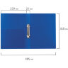 Папка на 2 кольцах BRAUBERG "Стандарт", 25 мм, синяя, до 170 листов, 0,8 мм, 221615