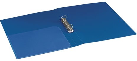 Папка на 2 кольцах BRAUBERG "Стандарт", 25 мм, синяя, до 170 листов, 0,8 мм, 221615