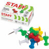 Силовые кнопки-гвоздики STAFF, цветные, 50 шт., в картонной коробке, 224770