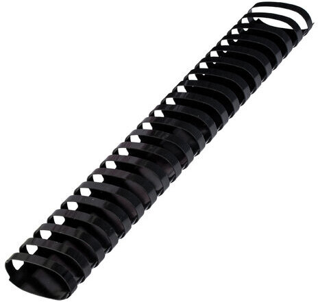 Пружины пластиковые для переплета, КОМПЛЕКТ 50 шт., 51 мм (для сшивания 411-450 л.), черные, BRAUBERG, 530934