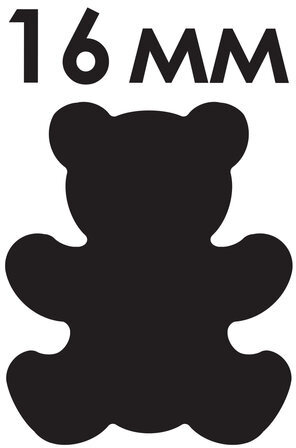 Дырокол фигурный "Мишка", диаметр вырезной фигуры 16 мм, ОСТРОВ СОКРОВИЩ, 227159