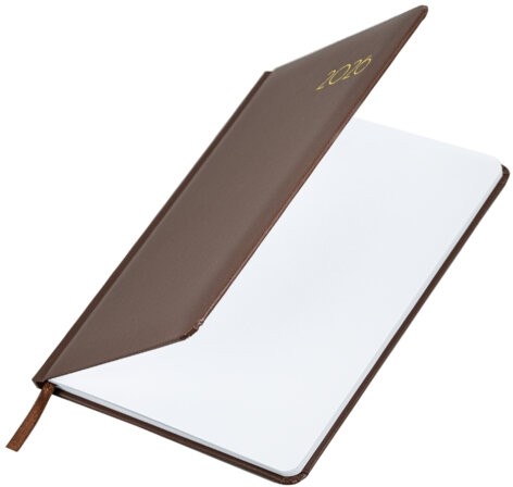 Еженедельник датированный 2026, А5, 145х215 мм, BRAUBERG "Select", балакрон, коричневый, 117183