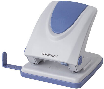 Дырокол металлический BRAUBERG "GRAND OFFICE", до 35 листов, серый, ГАРАНТИЯ 5 ЛЕТ, 228743