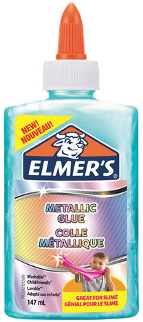 Клей для слаймов канцелярский металлик ELMERS Metallic Glue, 147 мл, бирюзовый, 2109493