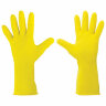 Перчатки хозяйственные латексные LAIMA "Стандарт", МНОГОРАЗОВЫЕ, х/б напыление, размер М (средний), 600353