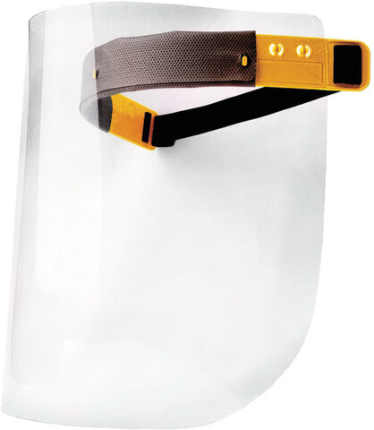 Щиток защитный лицевой с наголовным креплением, экран ПЭТ (полиэтилентерефталат) толщиной 0,5 мм, РОСОМЗ Пионер, 440940