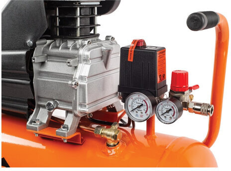 Компрессор ВИХРЬ КМП-300/50, 2000 Вт, рабочее давление 8 бар, объем 50 л, 300 л/мин, 2,7 л.с., 74/3/4