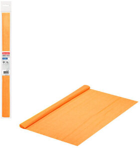 Бумага гофрированная/креповая, 32 г/м2, 50х250 см, абрикосовая, в рулоне, BRAUBERG, 112522