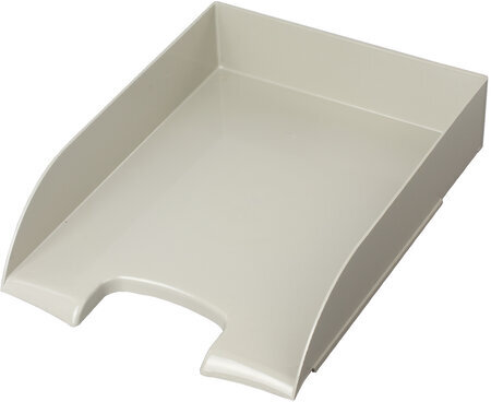 Лоток горизонтальный для бумаг BRAUBERG "Office style", 320х245х65 мм, серый, 237287