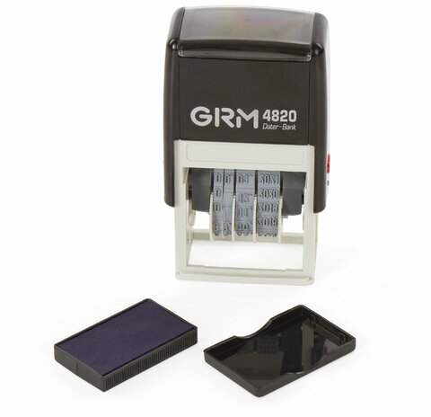 Датер-мини месяц цифрами, оттиск 22х4 мм синий, GRM 4820 BANK, 124361133