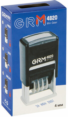 Датер-мини месяц цифрами, оттиск 22х4 мм синий, GRM 4820 BANK, 124361133