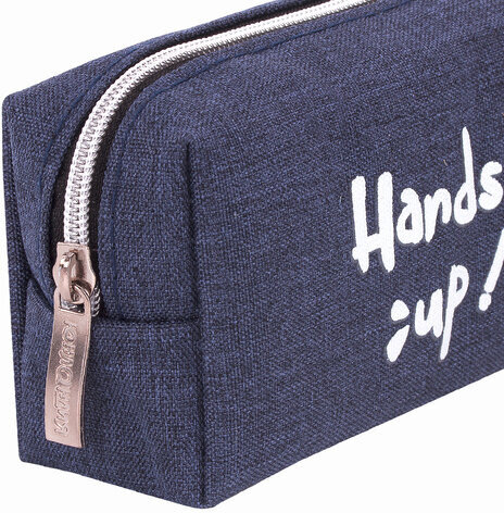 Пенал ЮНЛАНДИЯ, 1 отделение, полиэстер, "Cat", синий, 19х4х6 см, 270278