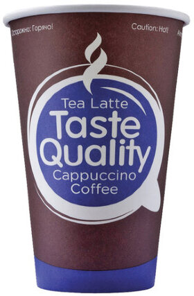 Одноразовые стаканы 300 мл, КОМПЛЕКТ 50 шт., бумажные однослойные, &quot;Taste Quality&quot;, холодное/горячее, для вендинга, ФОРМАЦИЯ, HB80-340-0398