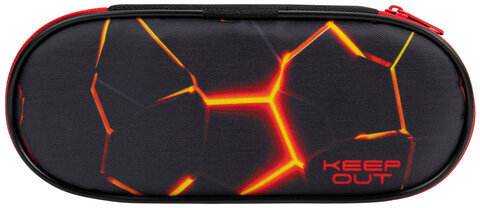 Пенал-футляр BRAUBERG, 1 отделение, полиэстер, органайзер, 21х9х5 см, "Keep out", 271035