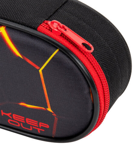 Пенал-футляр BRAUBERG, 1 отделение, полиэстер, органайзер, 21х9х5 см, "Keep out", 271035