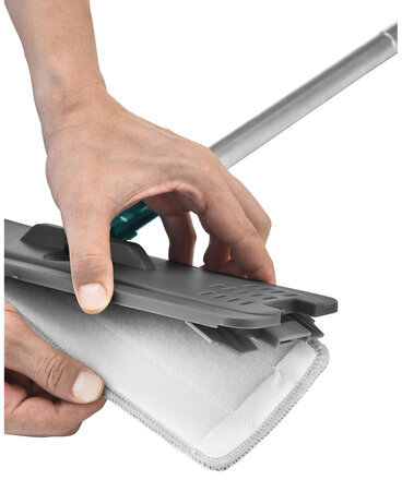 Швабра с отжимом и двухкамерным ведром 8 л/7 л, набор для уборки MILEY LIGHT, насадка 607751, 100-144