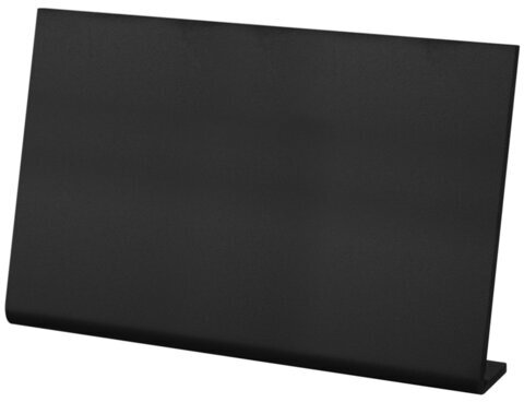 Табличка меловая настольная А4 (21x29,7 см), L-образная, горизонтальная, ПВХ, ЧЕРНАЯ, BRAUBERG, 291291