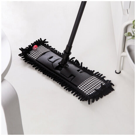 Швабра с флаундером 39 см с насадкой МОП, черенок 85-140 см, насадка МОП (608414), YORK "Pepita", 81302