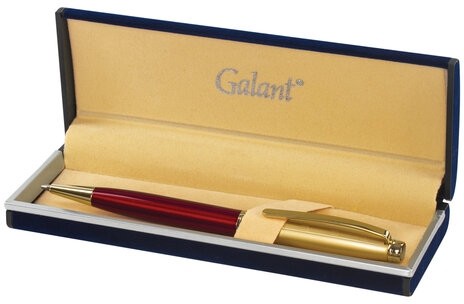 Ручка подарочная шариковая GALANT "Bremen", корпус бордовый с золотистым, золотистые детали, пишущий узел 0,7 мм, синяя, 141010