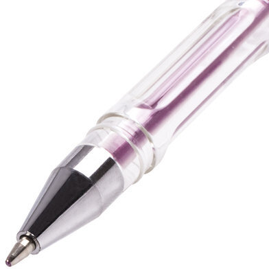 Ручки гелевые ПИФАГОР, НАБОР 6 ЦВЕТОВ, МЕТАЛЛИК, корпус прозрачный, узел 0,7 мм, линия письма 0,5 мм, 142795