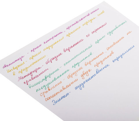 Ручки гелевые ПИФАГОР, НАБОР 6 ЦВЕТОВ, МЕТАЛЛИК, корпус прозрачный, узел 0,7 мм, линия письма 0,5 мм, 142795