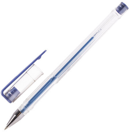 Ручки гелевые ПИФАГОР, НАБОР 6 ЦВЕТОВ, МЕТАЛЛИК, корпус прозрачный, узел 0,7 мм, линия письма 0,5 мм, 142795