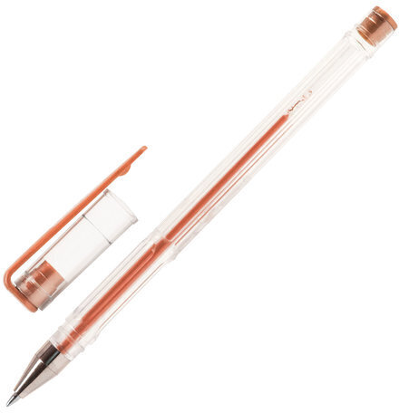 Ручки гелевые ПИФАГОР, НАБОР 6 ЦВЕТОВ, МЕТАЛЛИК, корпус прозрачный, узел 0,7 мм, линия письма 0,5 мм, 142795