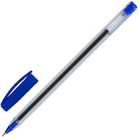 Ручка шариковая масляная STAFF Basic "OBP-306", СИНЯЯ, игольчатый узел 0,7 мм, линия письма 0,35 мм, 143009