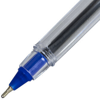 Ручка шариковая масляная STAFF Basic "OBP-306", СИНЯЯ, игольчатый узел 0,7 мм, линия письма 0,35 мм, 143009