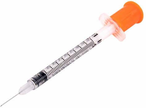 Шприц инсулиновый SFM, 0,5 мл, КОМПЛЕКТ 10 шт., пакет, U-100 игла несъемная 0,33х12,7 мм - 29G, 534252