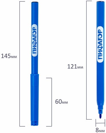 Фломастеры ПИФАГОР "Веселая такса", 6 цветов, вентилируемый колпачок, 151396