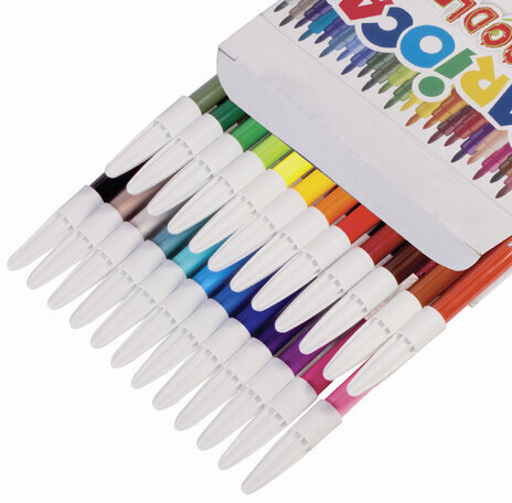 Фломастеры CARIOCA (Италия) "Doodles", 24 цвета, суперсмываемые, 42315