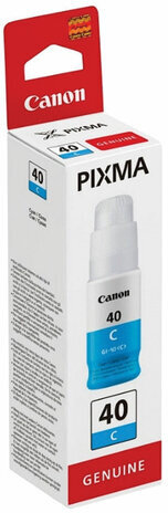 Чернила CANON (GI-40C) для СНПЧ Pixma G5040/G6040, голубые, ресурс 7700 страниц, оригинальные, 3400C001