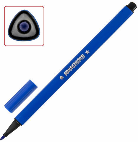 Фломастеры ЮНЛАНДИЯ "ВОДНЫЙ МИР", 12 цветов, трехгранные, вентилируемый колпачок, картон, 152182