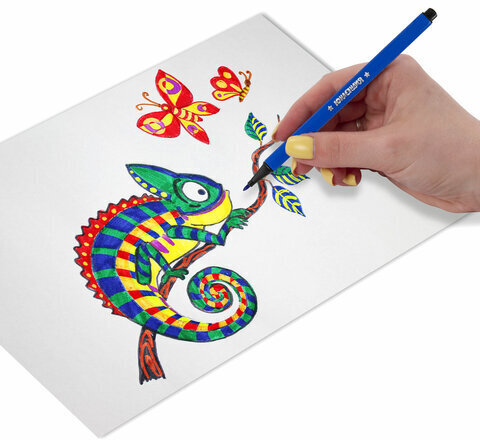 Фломастеры ЮНЛАНДИЯ "ВОДНЫЙ МИР", 12 цветов, трехгранные, вентилируемый колпачок, картон, 152182