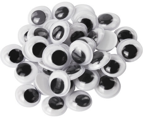 Глазки для творчества, вращающиеся, черно-белые, 12 мм, 30 шт., ОСТРОВ СОКРОВИЩ, 661326